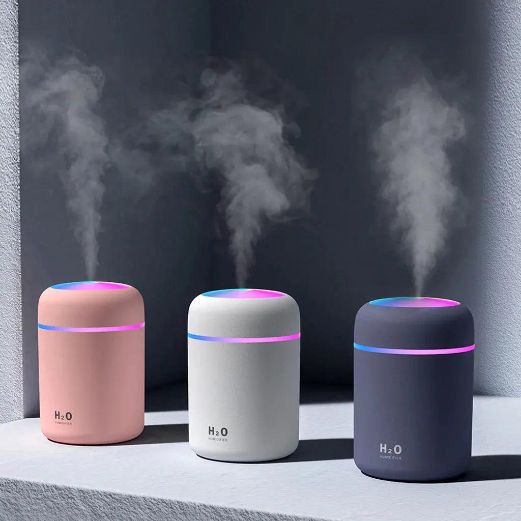 Mini Ultrasonic Aroma Humidifier - 300ML USB Essential Oil Diffuser with Auto Shut-Off for Home  Car