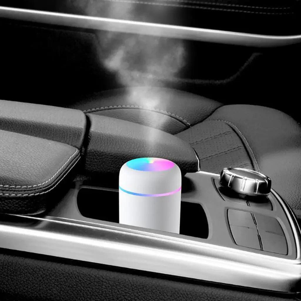 Mini Ultrasonic Aroma Humidifier - 300ML USB Essential Oil Diffuser with Auto Shut-Off for Home  Car