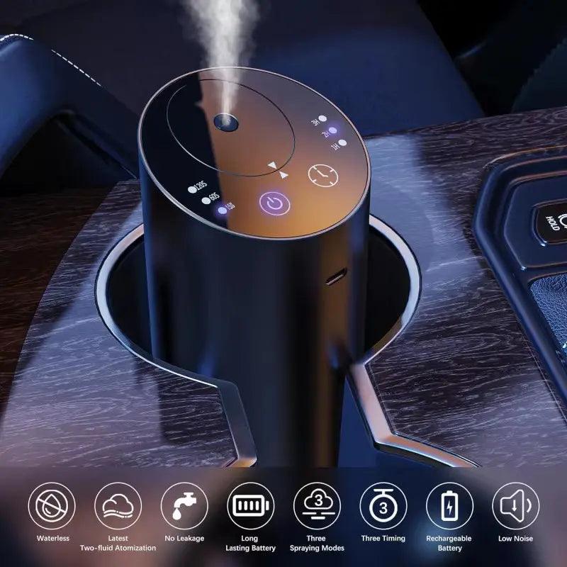 Mini humidificateur sans fil – Diffuseur d'huiles essentielles et nébuliseur de parfum pour voiture 