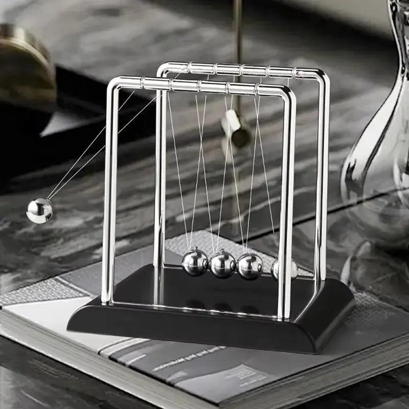 Newton's Cradle Physics Desk Toy | Scientific Gravity Pendulum Decor - STOREBLITZ