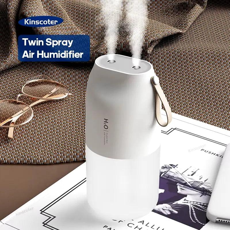 Portable Dual-Mist USB Humidifier | 300ML Car Air Freshener with 2000mAh Battery - STOREBLITZ