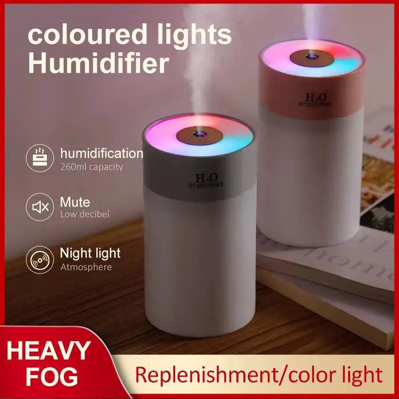 Portable Luminous Humidifier with Night Light & Car Spray