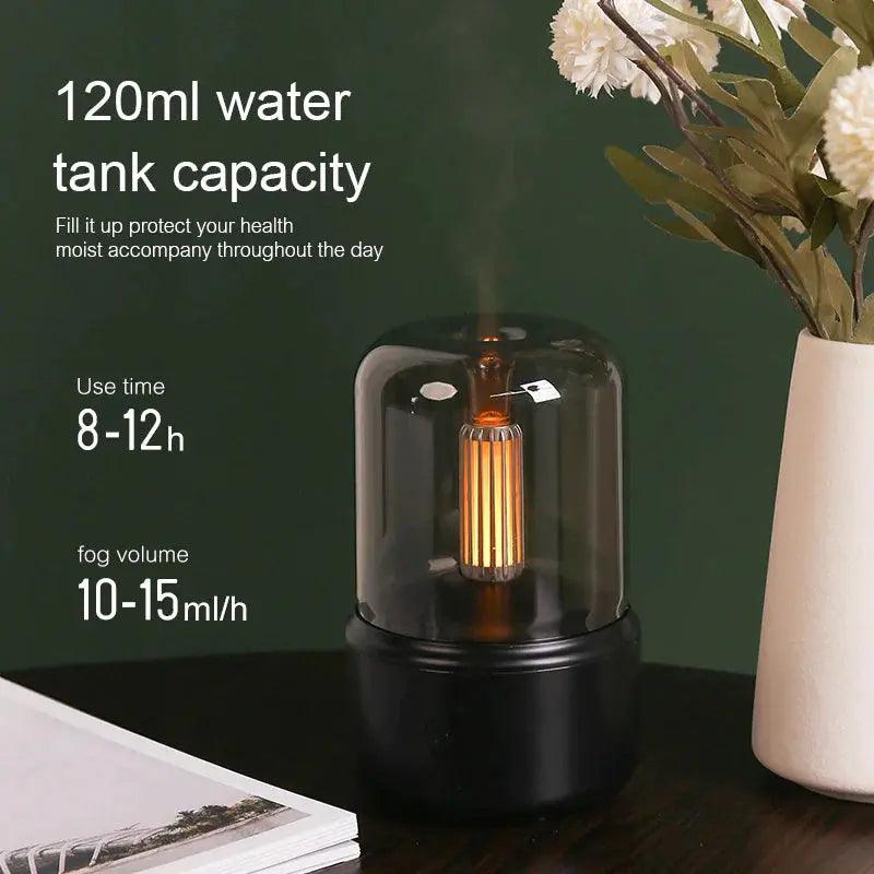 Portable Mini Aroma Diffuser - USB Essential Oil Humidifier with Night Light