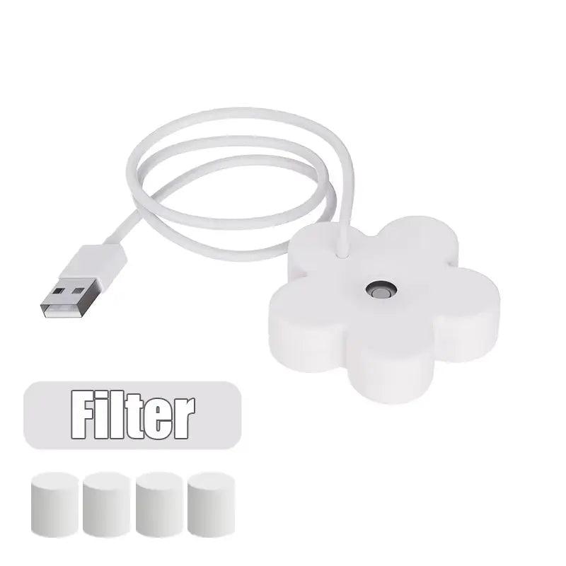 Tragbarer USB-Mini-Luftbefeuchter | Blumenaroma-Nebel-Diffusor für Zuhause und Büro 