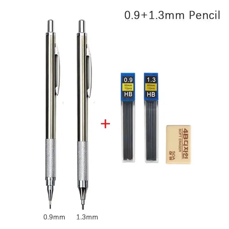 Professionelles Druckbleistift-Set aus Metall | Zeichenset für Künstler und Büro 