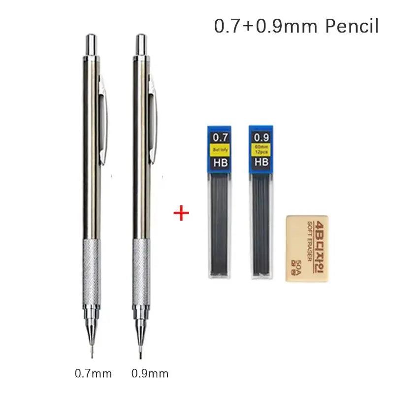 Professionelles Druckbleistift-Set aus Metall | Zeichenset für Künstler und Büro 