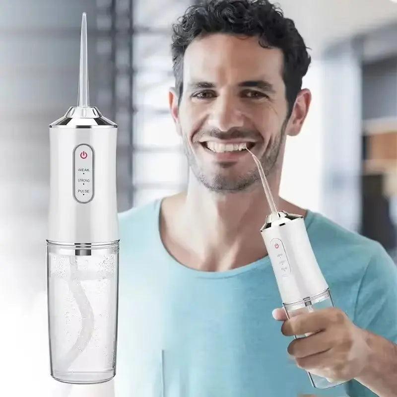 Hydropulseur rechargeable | Irrigateur dentaire à 4 jets avec 3 modes de nettoyage