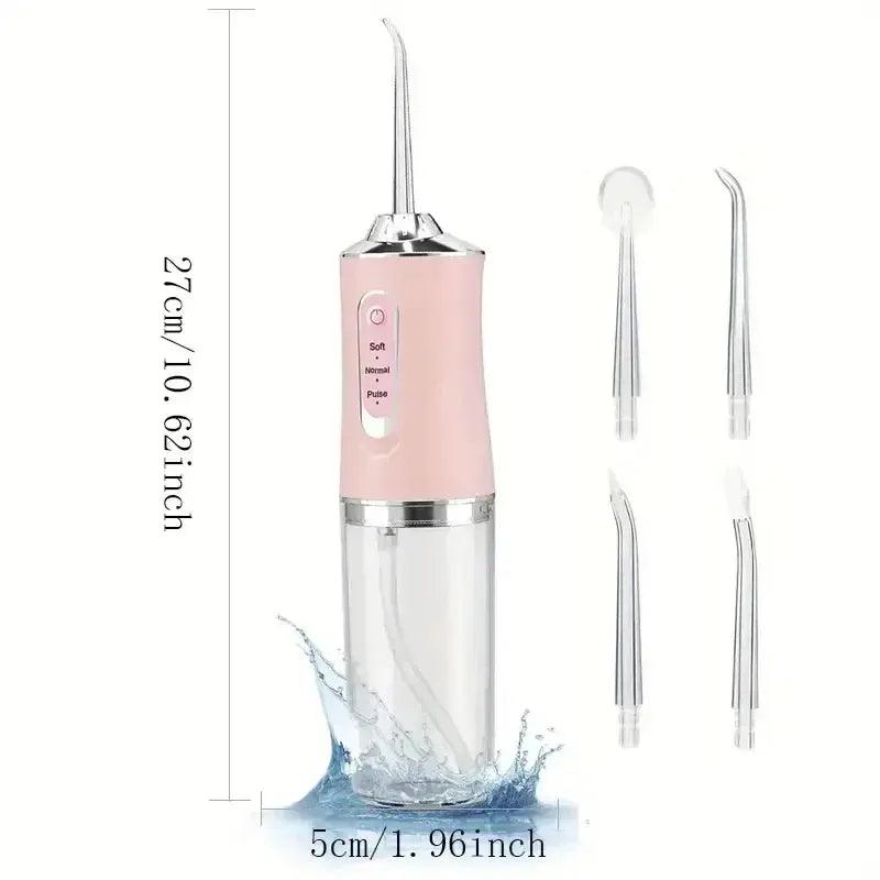 Rechargeable Water Flosser | 4-Jet Dental Irrigator with 3 Cleaning Modes