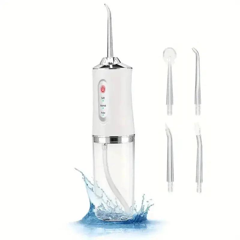 Rechargeable Water Flosser | 4-Jet Dental Irrigator with 3 Cleaning Modes