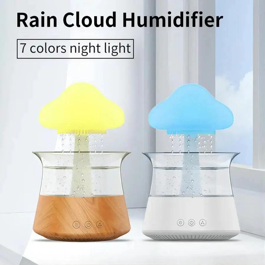 Relax Cloud Rain Diffuser: Ultraschall-Aromatherapie-Luftbefeuchter mit bunter Lampe 