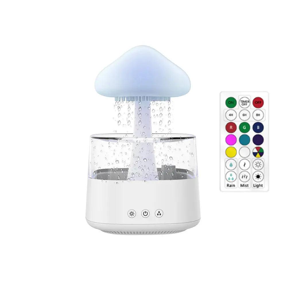 Relax Cloud Rain Diffuser: Ultraschall-Aromatherapie-Luftbefeuchter mit bunter Lampe 