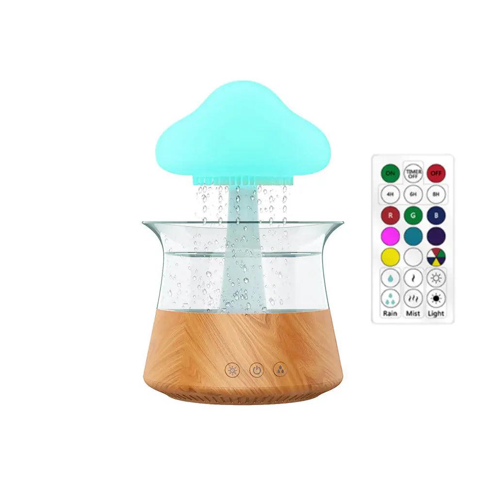 Diffuseur de pluie Relax Cloud : humidificateur d'aromathérapie à ultrasons avec lampe colorée 