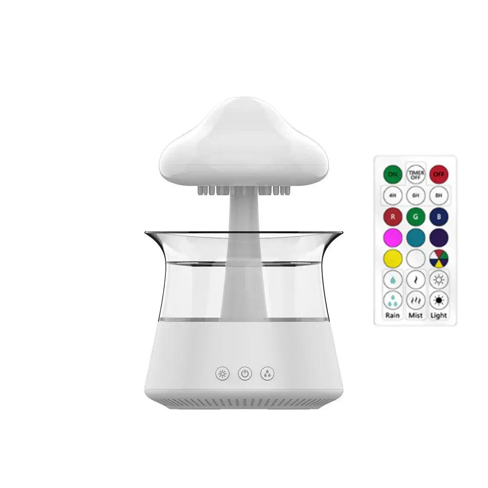 Diffuseur de pluie Relax Cloud : humidificateur d'aromathérapie à ultrasons avec lampe colorée 