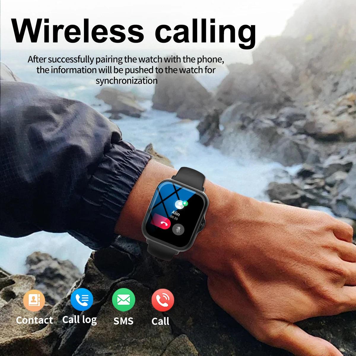 Multifunctional Outdoor Sports Smartwatch - Wireless Calling  Info Reminder