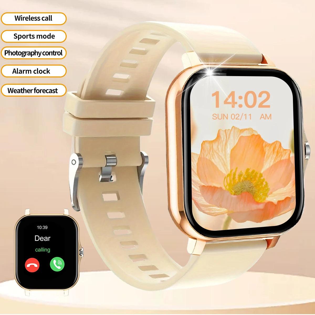 Smartwatch with Bluetooth Call - Music  Fitness Tracker for Android