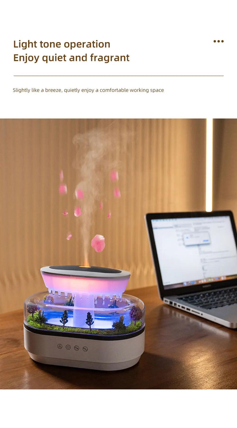 Aromatherapy Humidifier - Landscape Raindrop Diffuser for Families