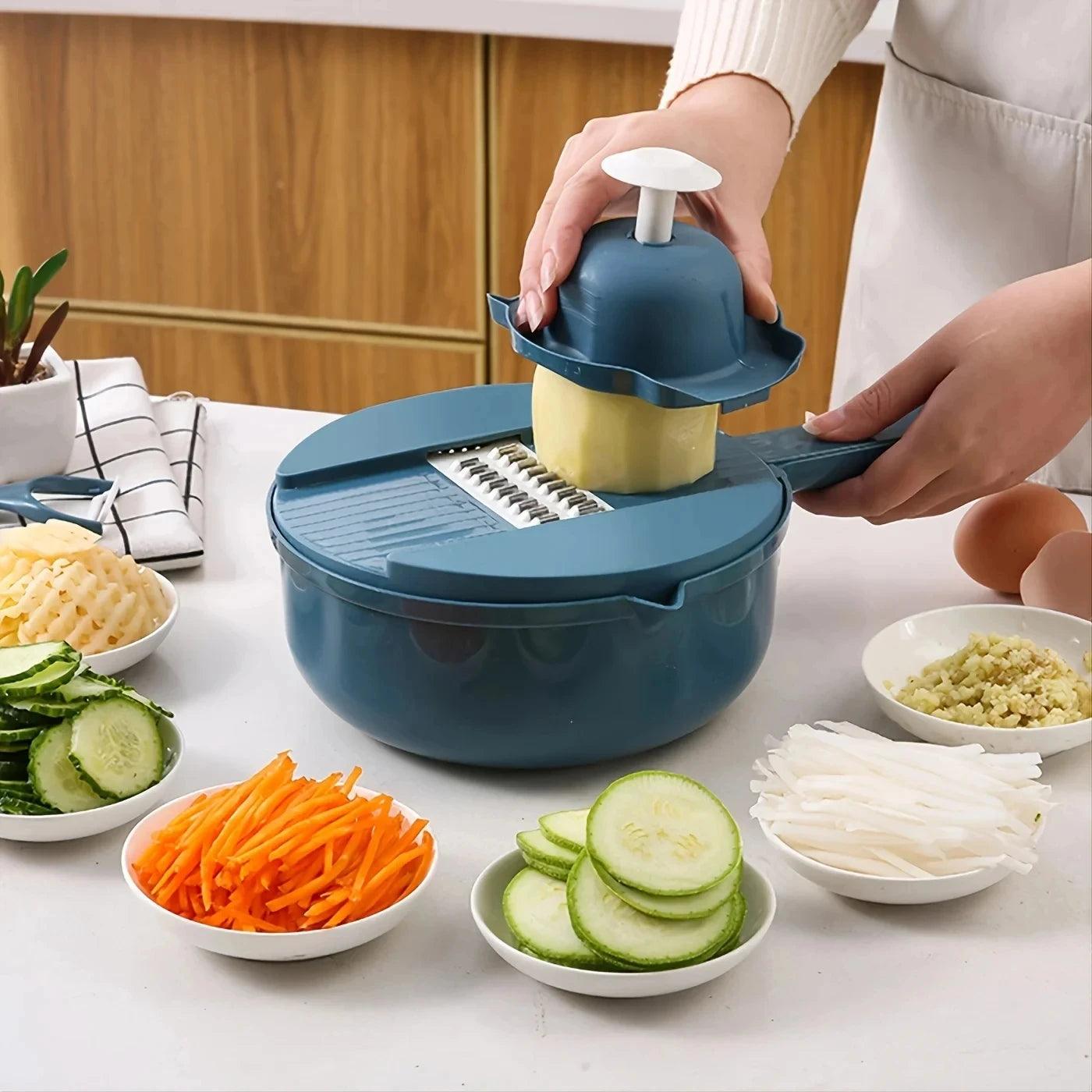 9-in-1 Vegetable Cutter - Multi-Functional Slicer Grater Kitchen Tool - STOREBLITZ