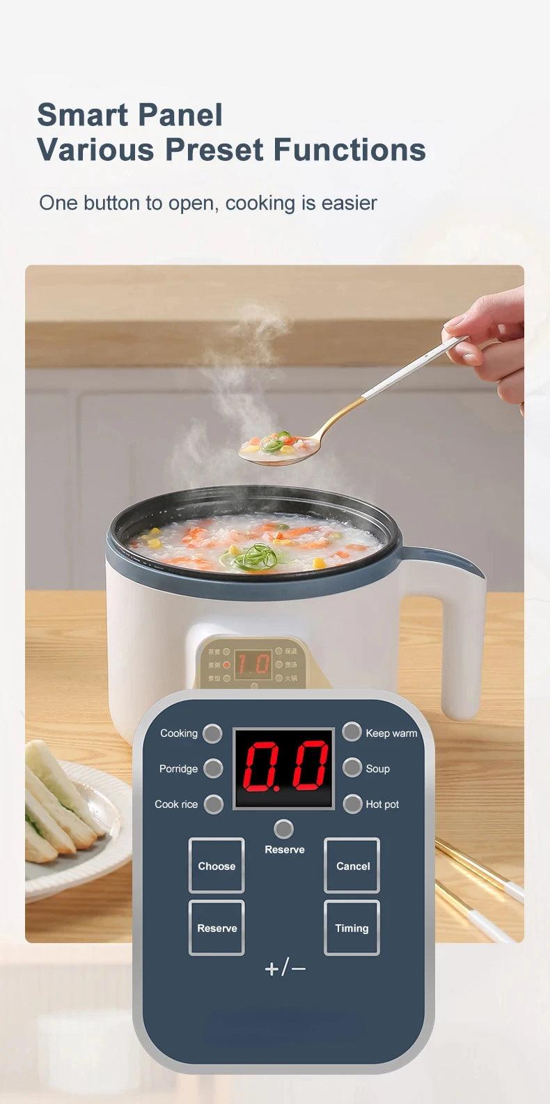 Multi Cooker Rice Cooker - Non-Stick Hotpot Pan for 1-2 People