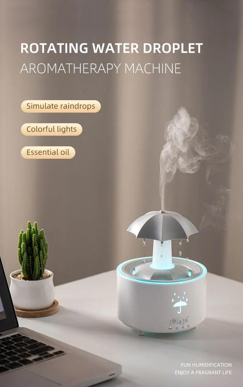 Creative Raindrop Humidifier  Aroma Diffuser with Colorful Light