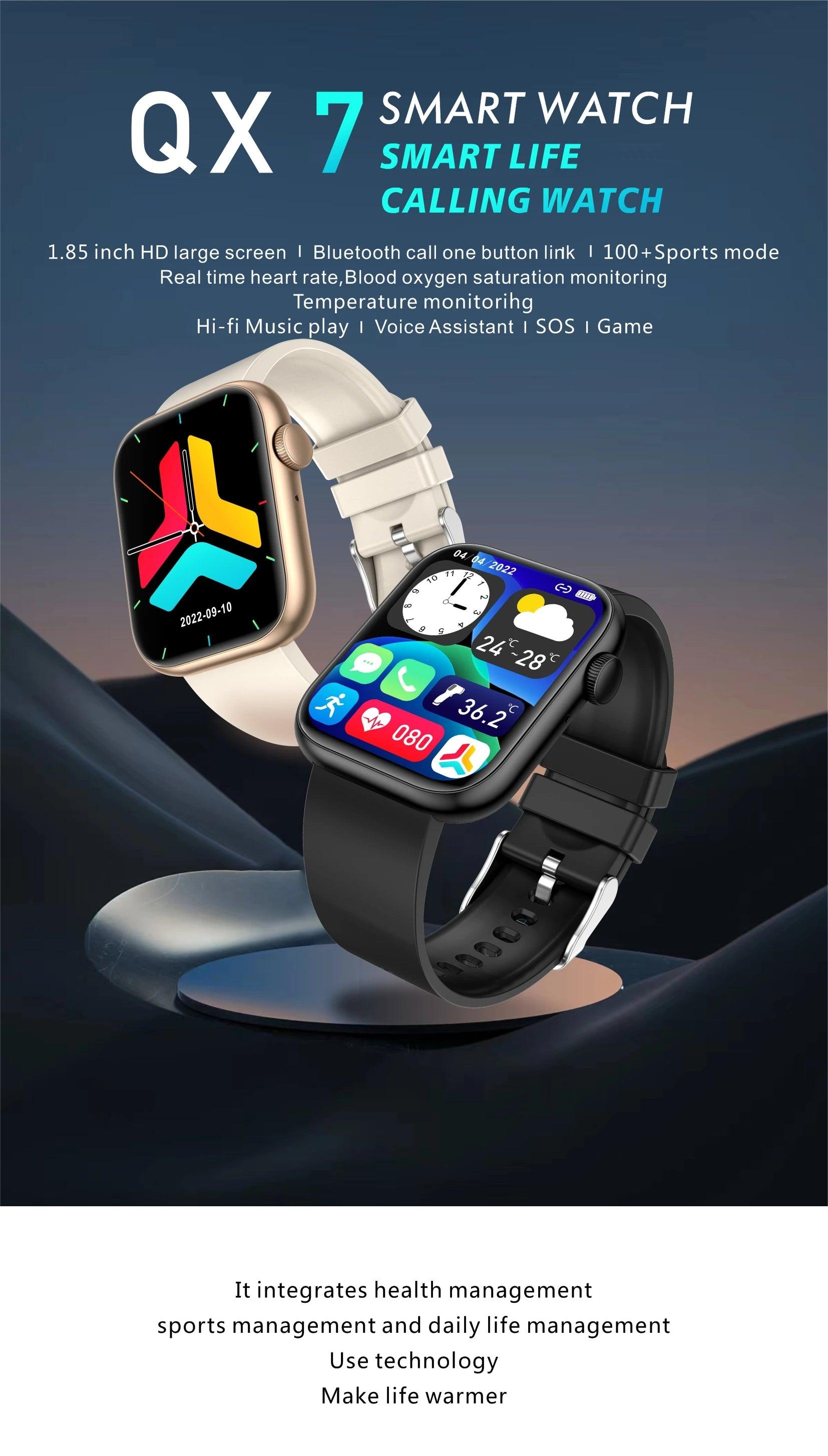 LIGE 2024 Smart Watch - Bluetooth Fitness Tracker with Wireless Charging