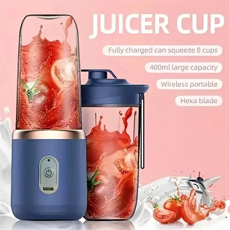 Portable Electric Blender - 6-Blade Juice  Smoothie Maker