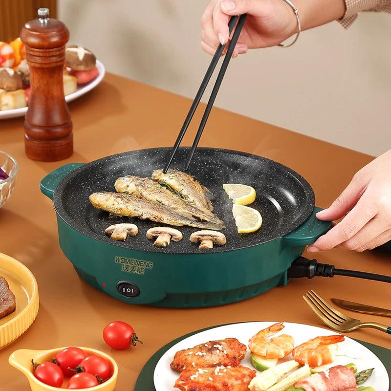 Electric MultiCooker - Non-Stick Frying Pan for Steak Fish  Omelettes