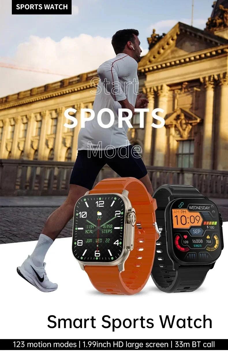 T10 U2 Smart Watch - 49mm NFC GPS Bluetooth Smartwatch for Men  Women