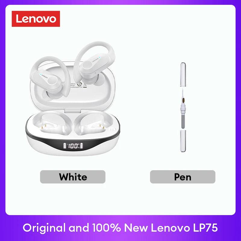 Lenovo LP75 TWS Bluetooth 53 Headphones - Wireless LED Display Noise Reduction Waterproof