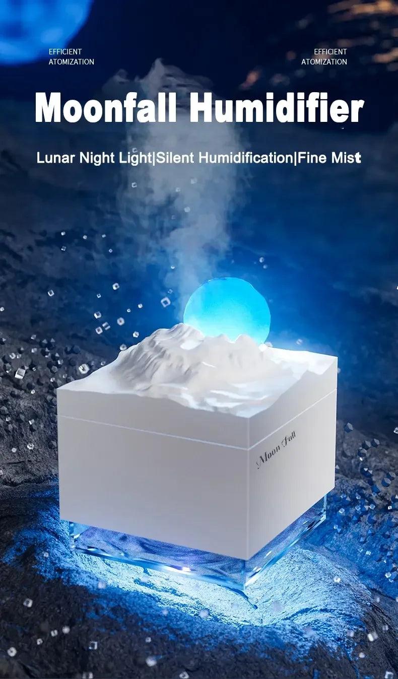 Aroma Diffuser  Humidifier with LED Moon Lamp - Essential Oil Night Light for Home or Office