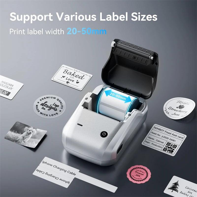 Portable Thermal Label Printer - NIIMBOT B1 Mini Bluetooth Adhesive Sticker Maker