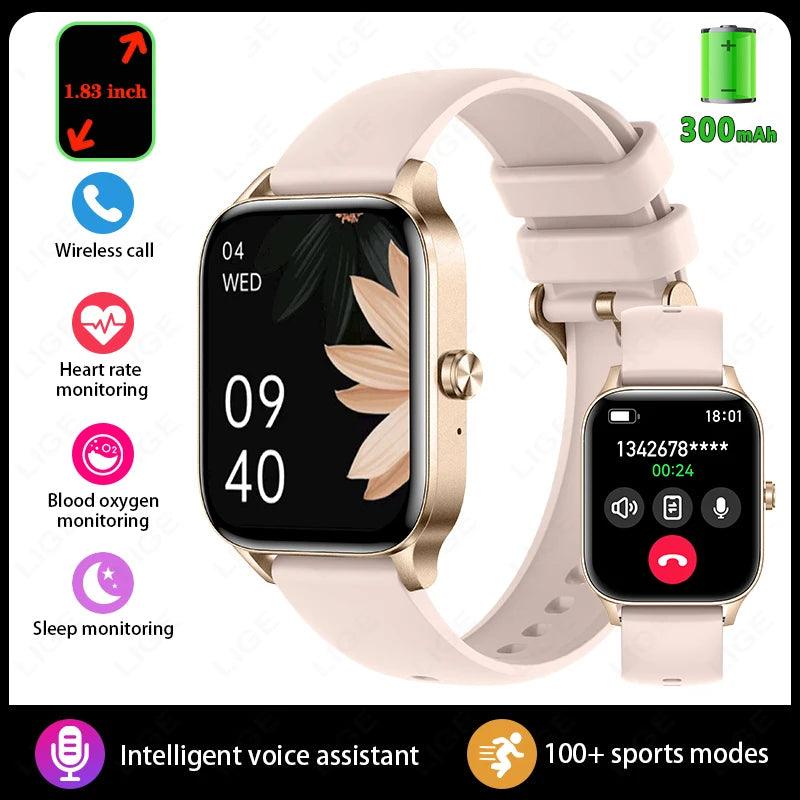 Smartwatch for Men and Women - 185 HD Display Health Monitor Bluetooth Call