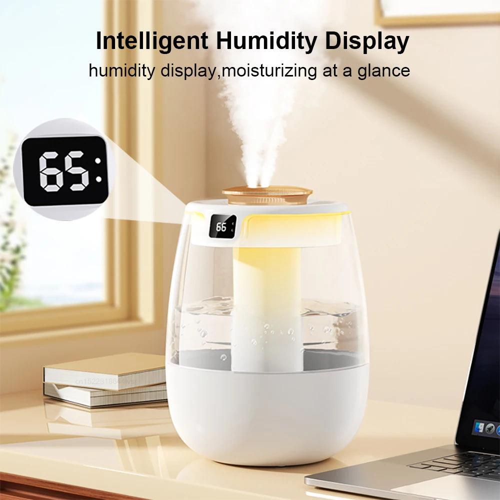 Large Capacity Dual Spray Humidifier - USB Desktop Mist Maker for Home  Office