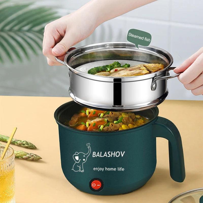 Mini Electric Cooker - Non-stick Hot Pot Steamer for 1-2 People