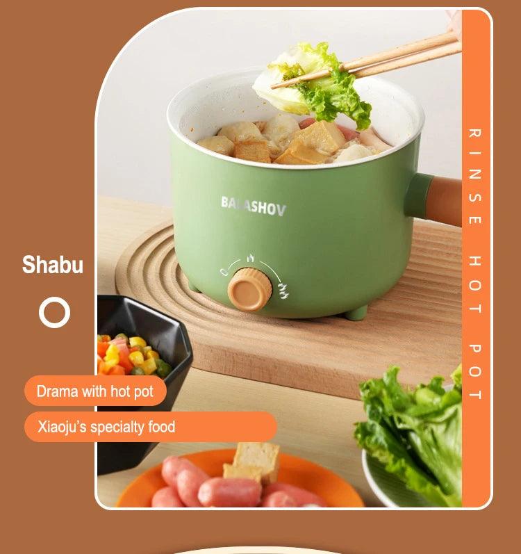 Mini Electric Rice Cooker - Portable Non-Stick Multifunction Cooking Pot for 1-2 People