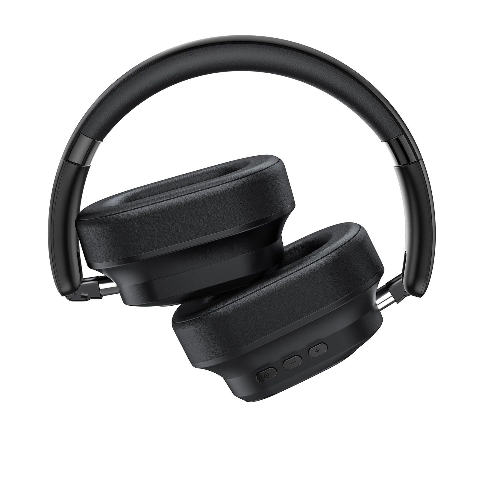 Hybrid Wireless Noise Cancelling Headphones - Touch Control with LED Screen