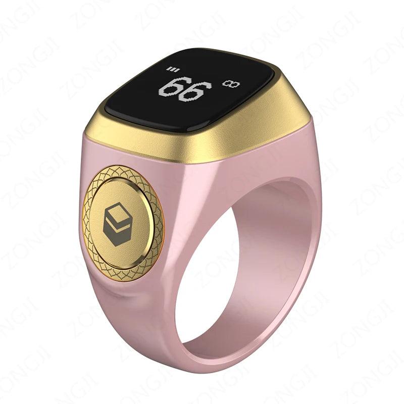 IQibla Smart Zikr Ring - Digital Tasbih Counter with Vibration Reminder Waterproof for Prayer Time