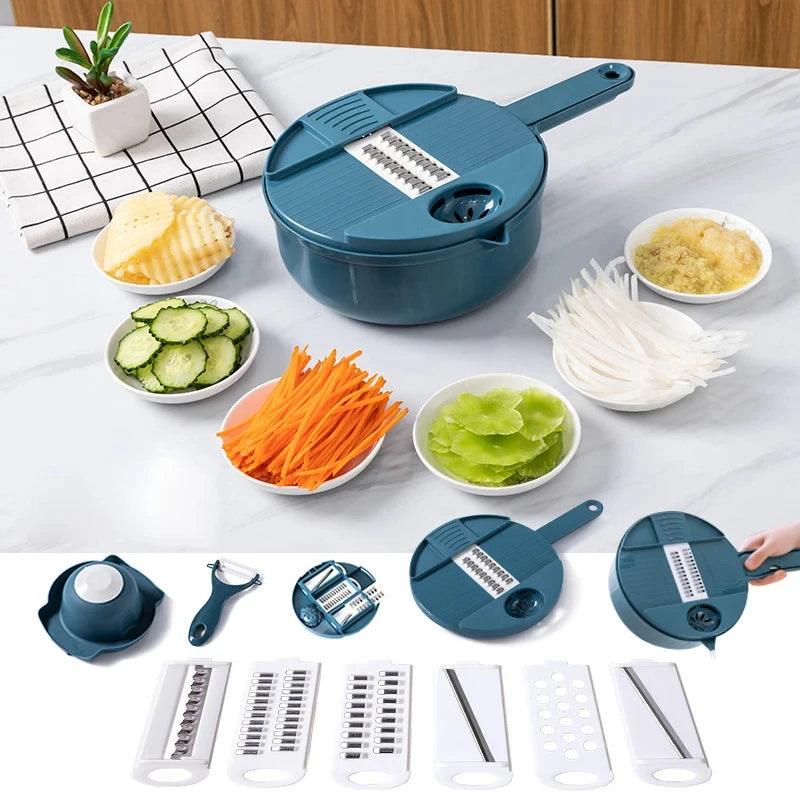 9-in-1 Vegetable Cutter - Multi-Functional Slicer  Grater Kitchen Tool