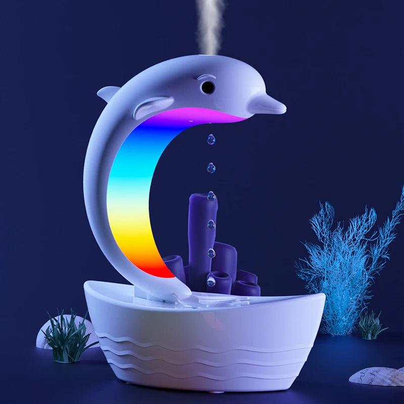 Dolphin Bluetooth Speaker Humidifier - Colorful Anti-Gravity Water Light Decor - STOREBLITZ