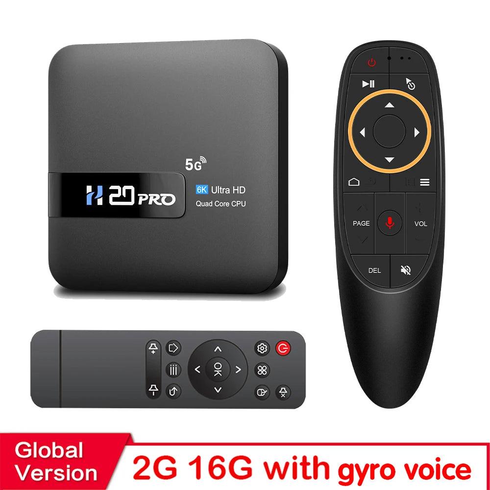 H20PRO Android TV Box - 4K Media Player Android 100 16GB Dual Band WiFi