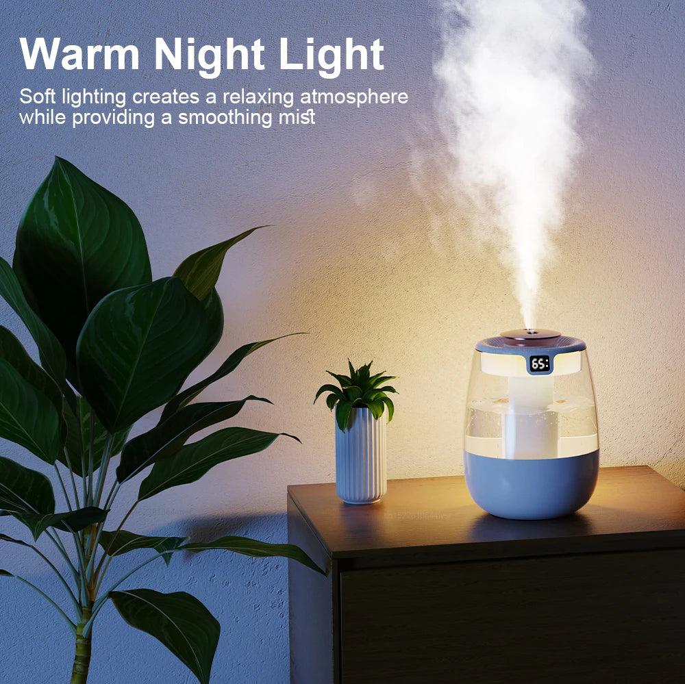 Large Capacity Dual Spray Humidifier - USB Desktop Mist Maker for Home  Office