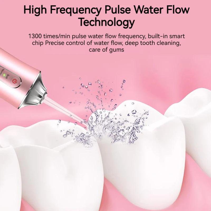 Portable Electric Water Flosser - USB Rechargeable Oral Irrigator with 3 Modes