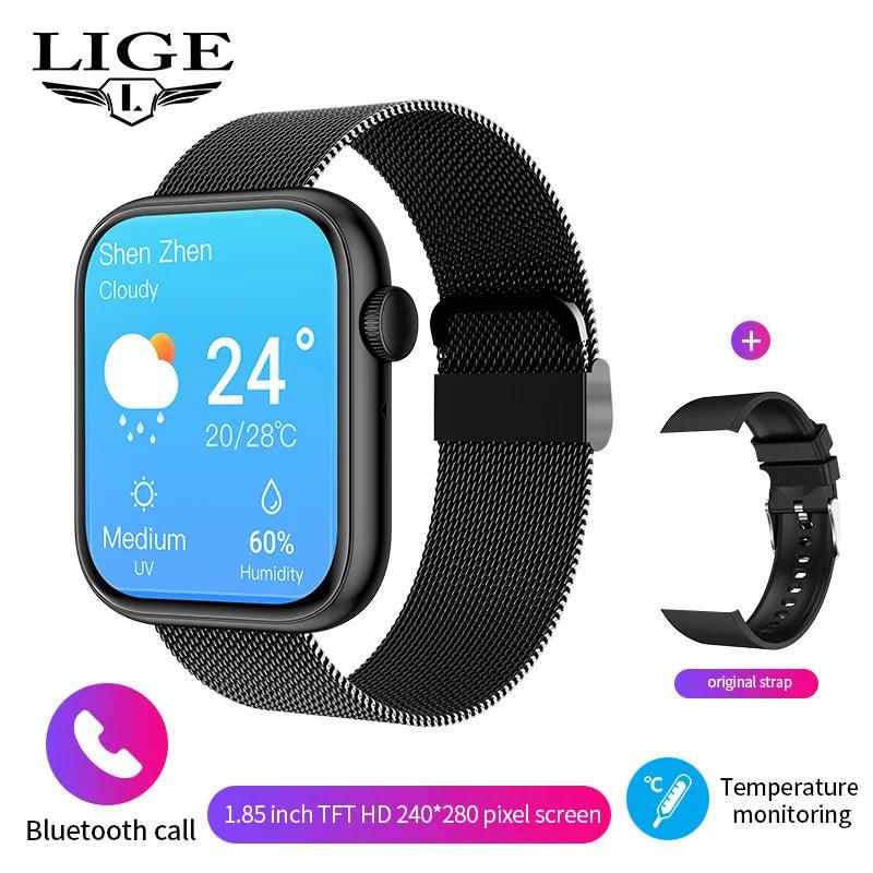 LIGE Women Smart Watch - Bluetooth Call Fitness Tracker with Body Temperature Monitor