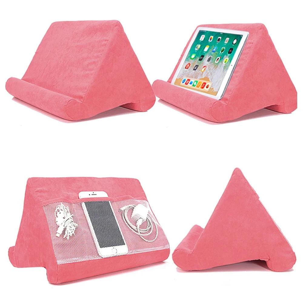 Tablet Holder Pillow - Multi-Angle Support for iPad  Smartphones