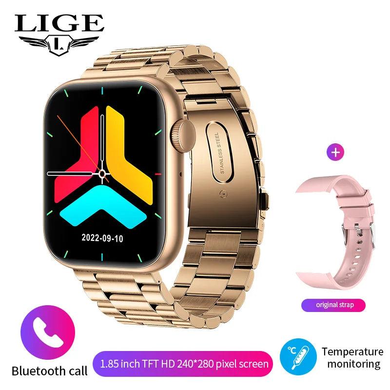 LIGE Women Smart Watch - Bluetooth Call Fitness Tracker with Body Temperature Monitor