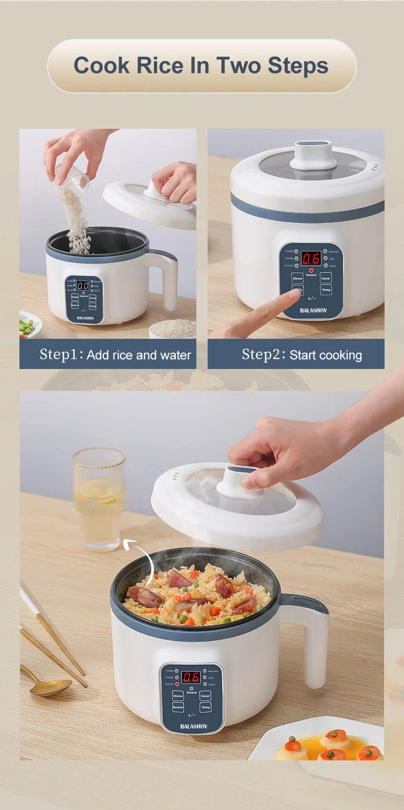 17L Electric Rice Cooker - Non-Stick Multi Cooker for Home