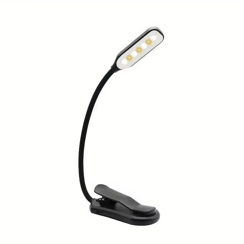 Rechargeable LED Book Light - Adjustable Brightness  3 Color Temperatures for Reading in Bed