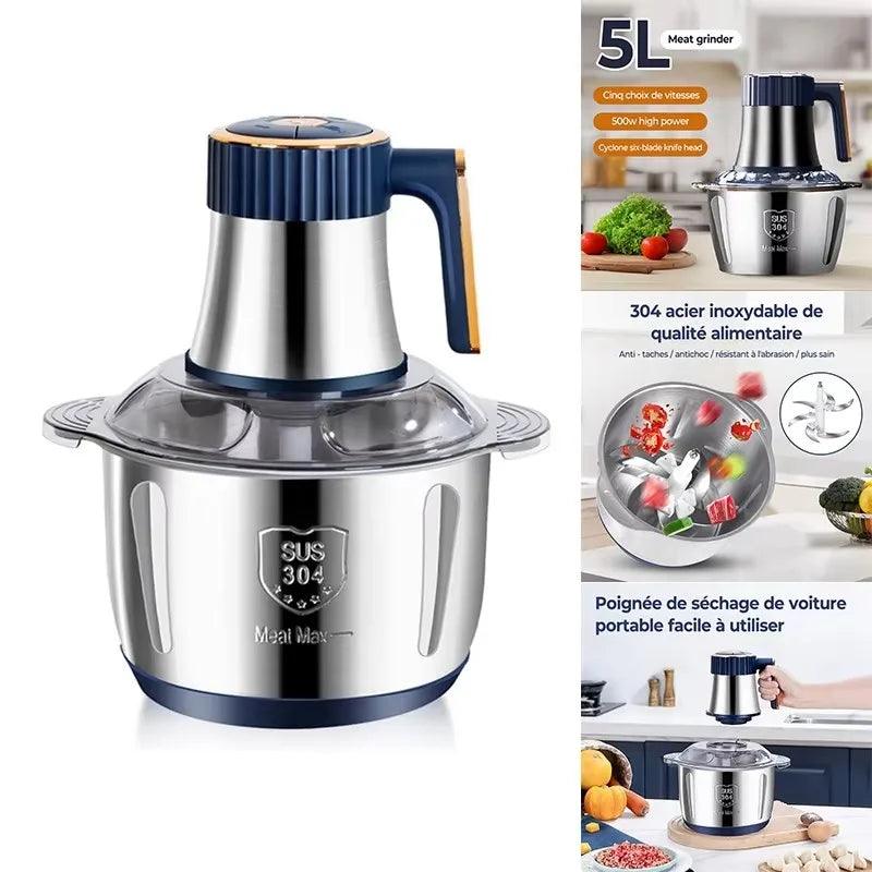 Electric Meat Grinder - 304 Stainless Steel Multi-Function Food Chopper  Blender