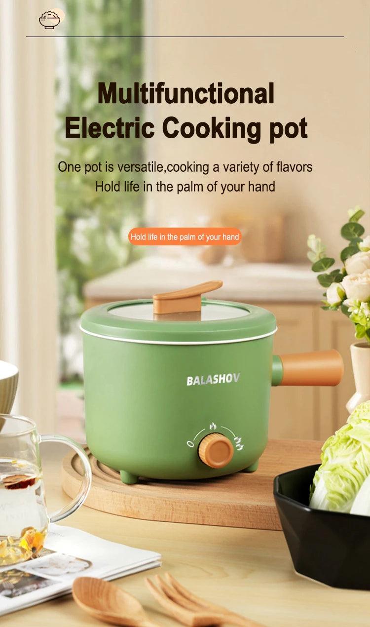 Mini Electric Rice Cooker - Portable Non-Stick Multifunction Cooking Pot for 1-2 People