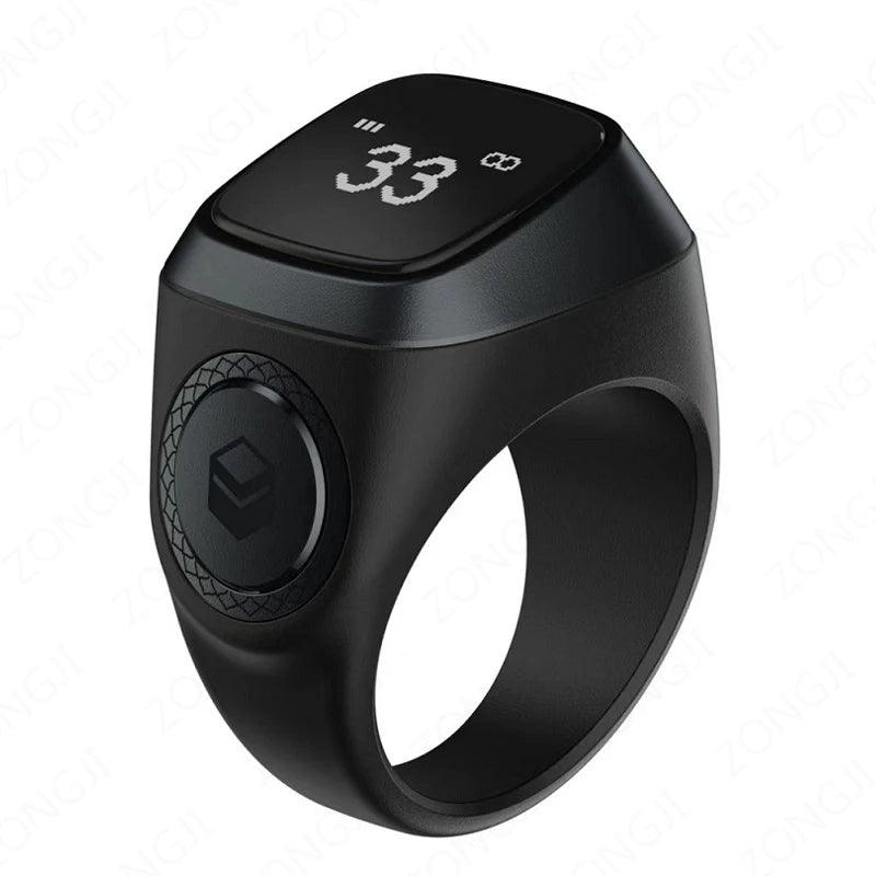 IQibla Smart Zikr Ring - Digital Tasbih Counter with Vibration Reminder Waterproof for Prayer Time - STOREBLITZ