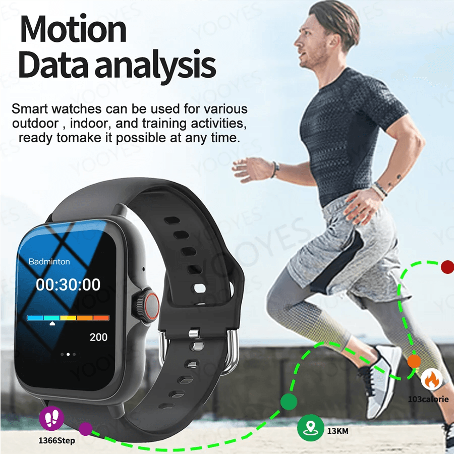 Multifunctional Outdoor Sports Smartwatch - Wireless Calling  Info Reminder